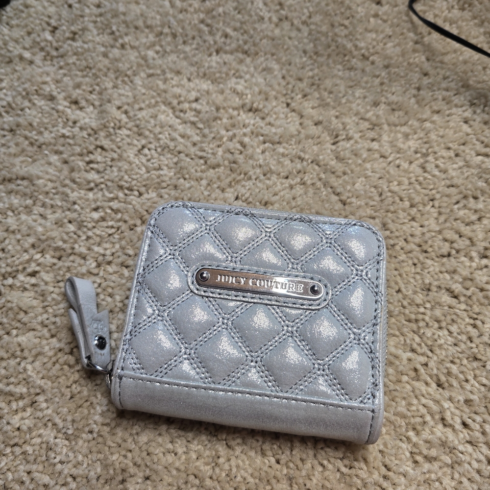 Juicy Couture Silver Quilted Women's Wallet